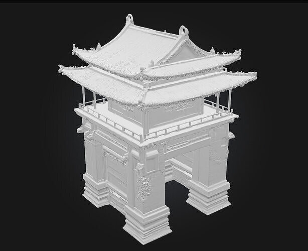 Ancient Pavilion Model  A Tranquil Tribute to Classical Heritage 3D model 6