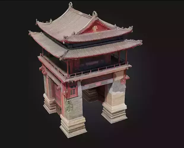 Ancient Pavilion Model  A Tranquil Tribute to Classical Heritage
