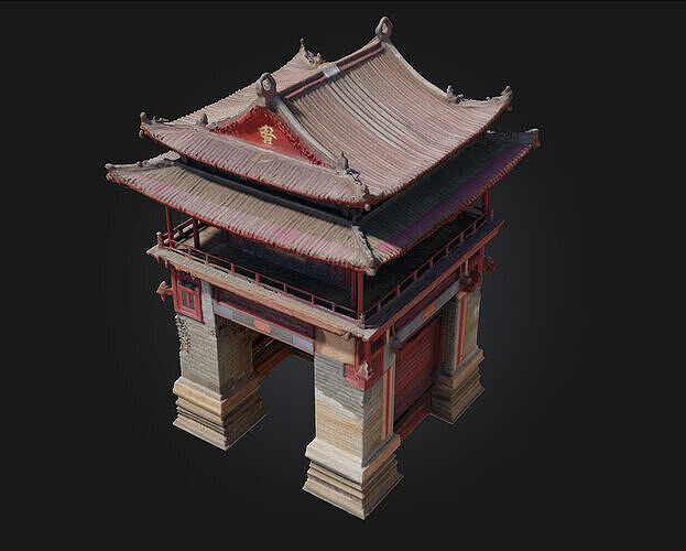 Ancient Pavilion Model  A Tranquil Tribute to Classical Heritage 3D model 4