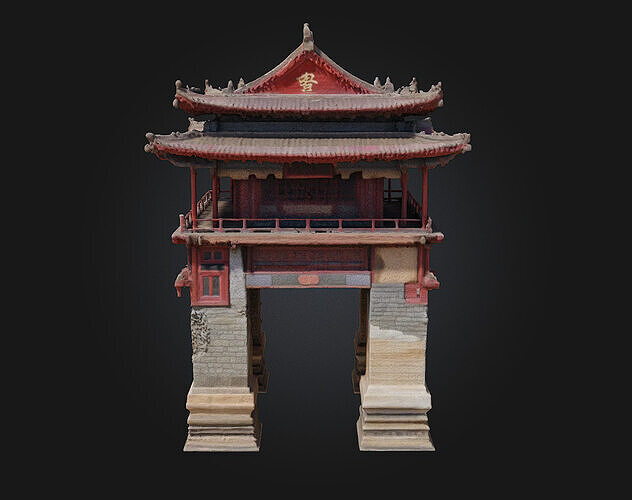 Ancient Pavilion Model  A Tranquil Tribute to Classical Heritage 3D model 5