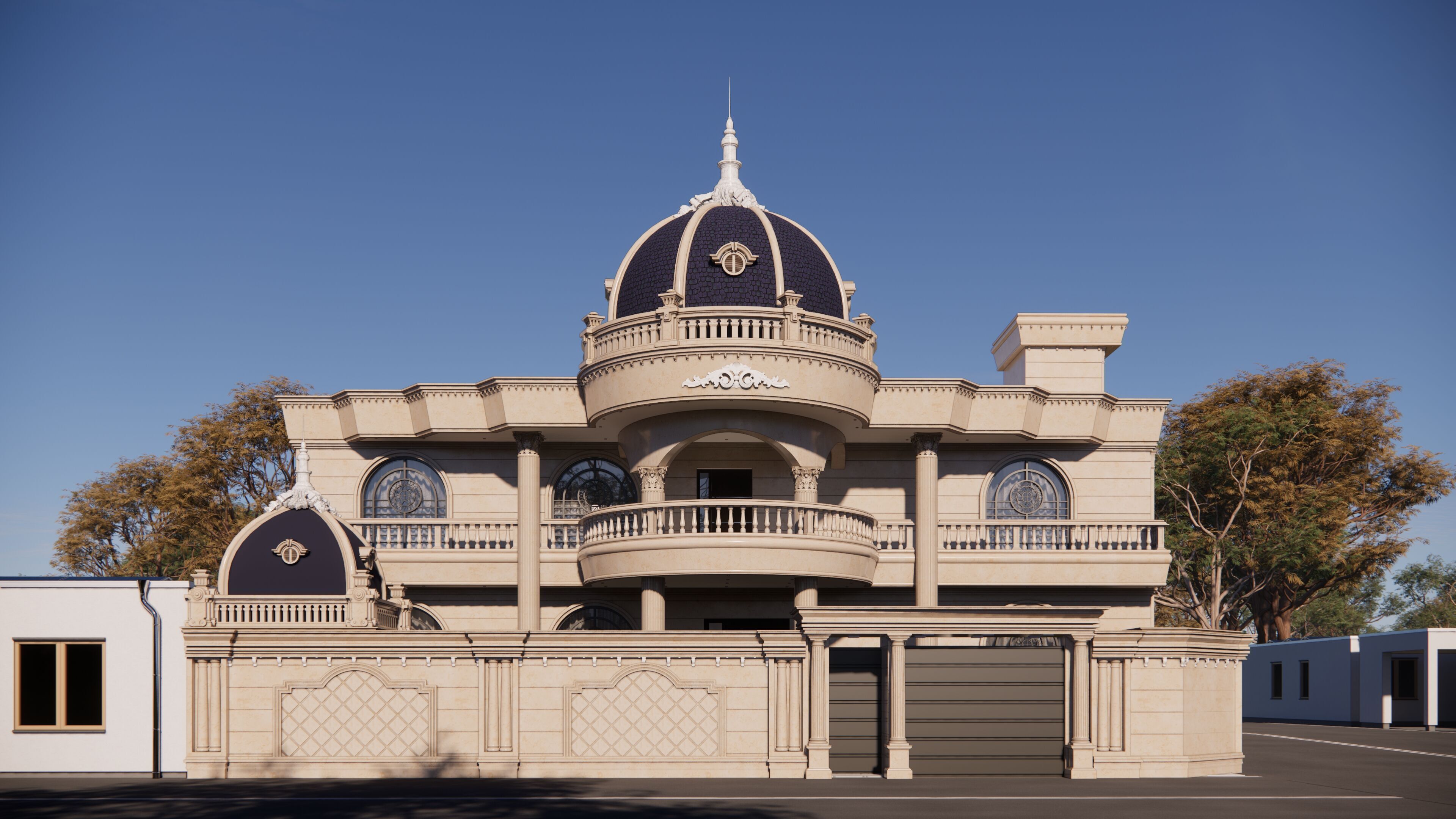 Classic Villa 3D model_3