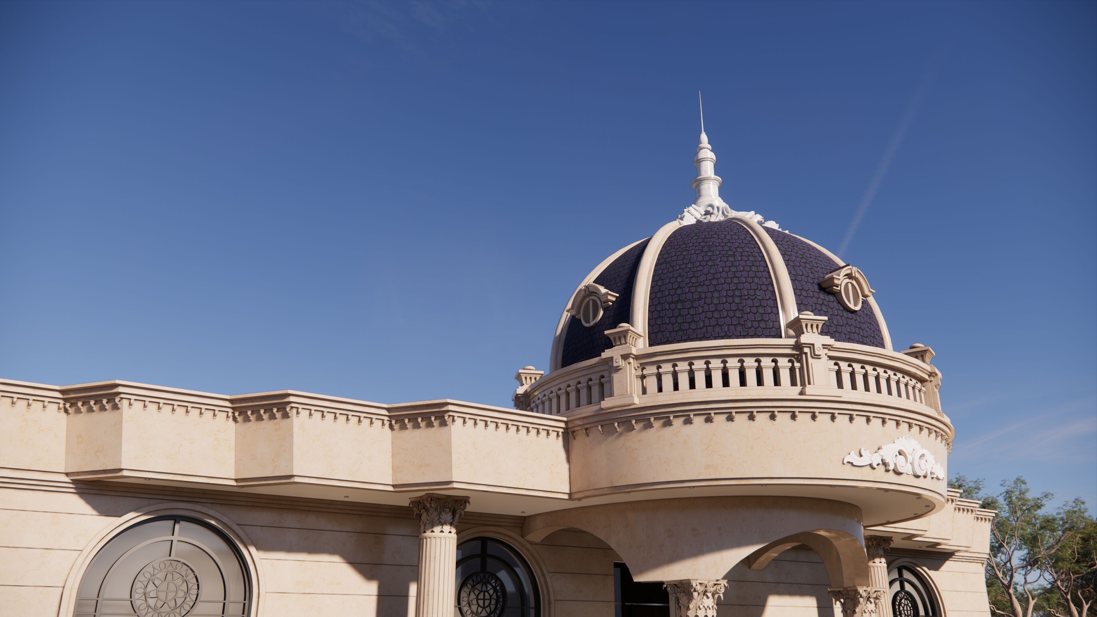 Classic Villa 3D model_2