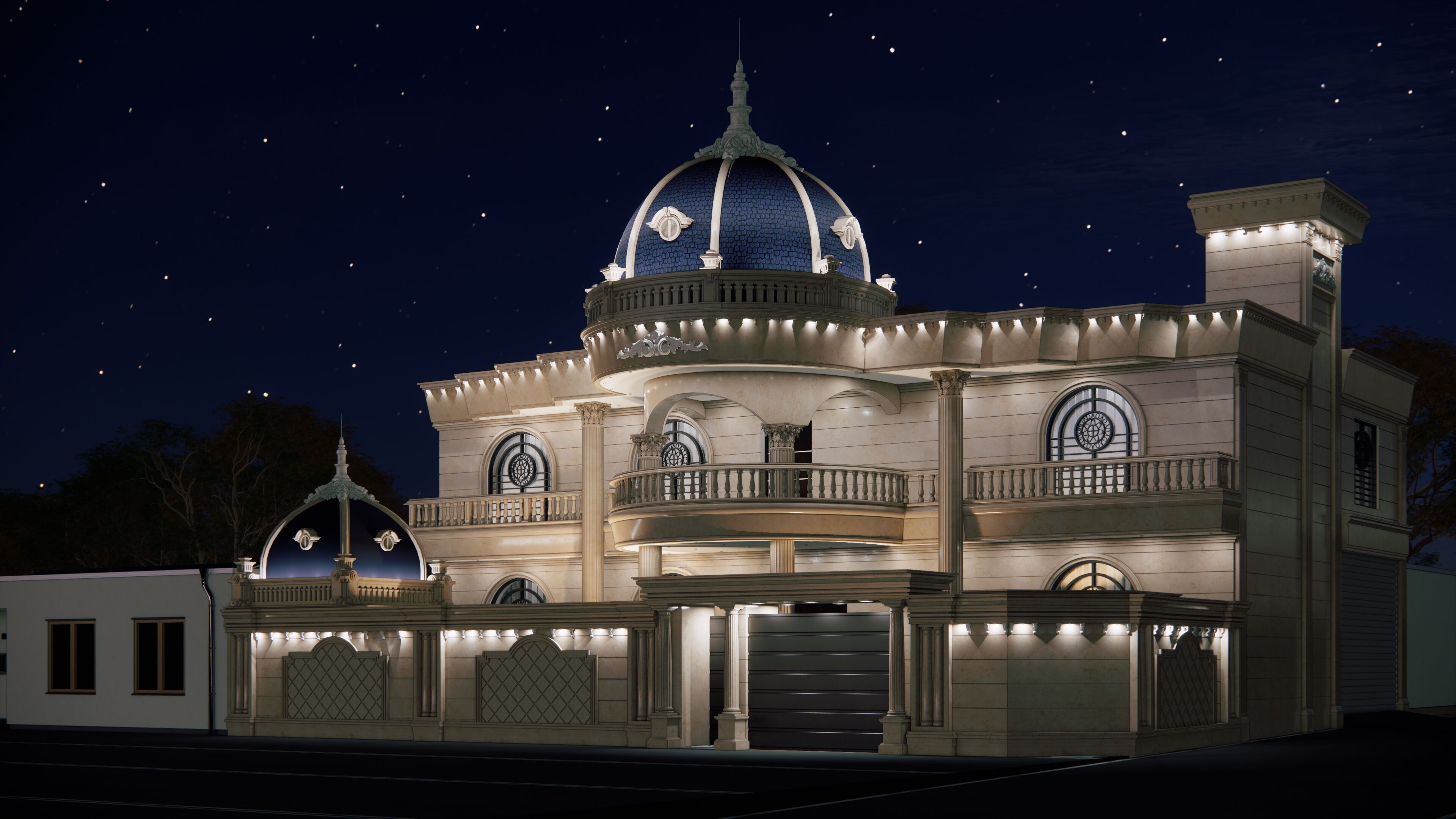 Classic Villa 3D model_5