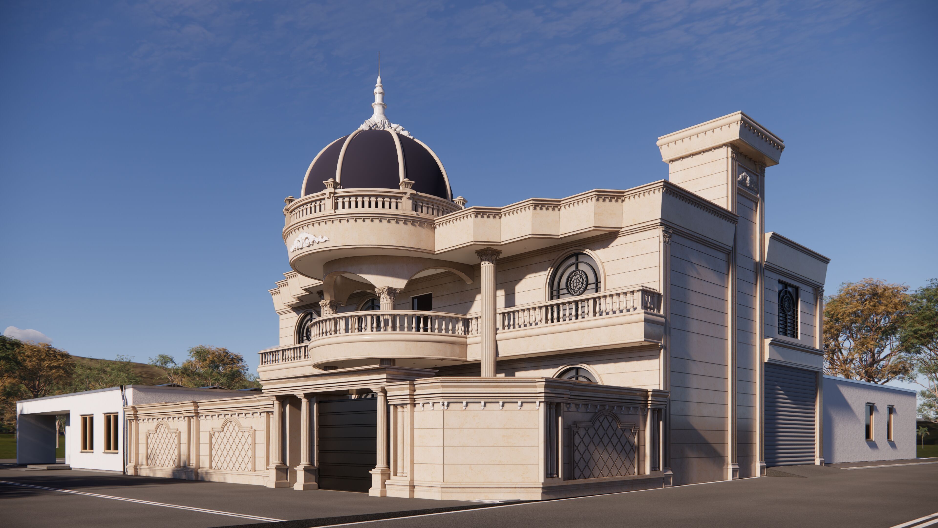 Classic Villa 3D model_1