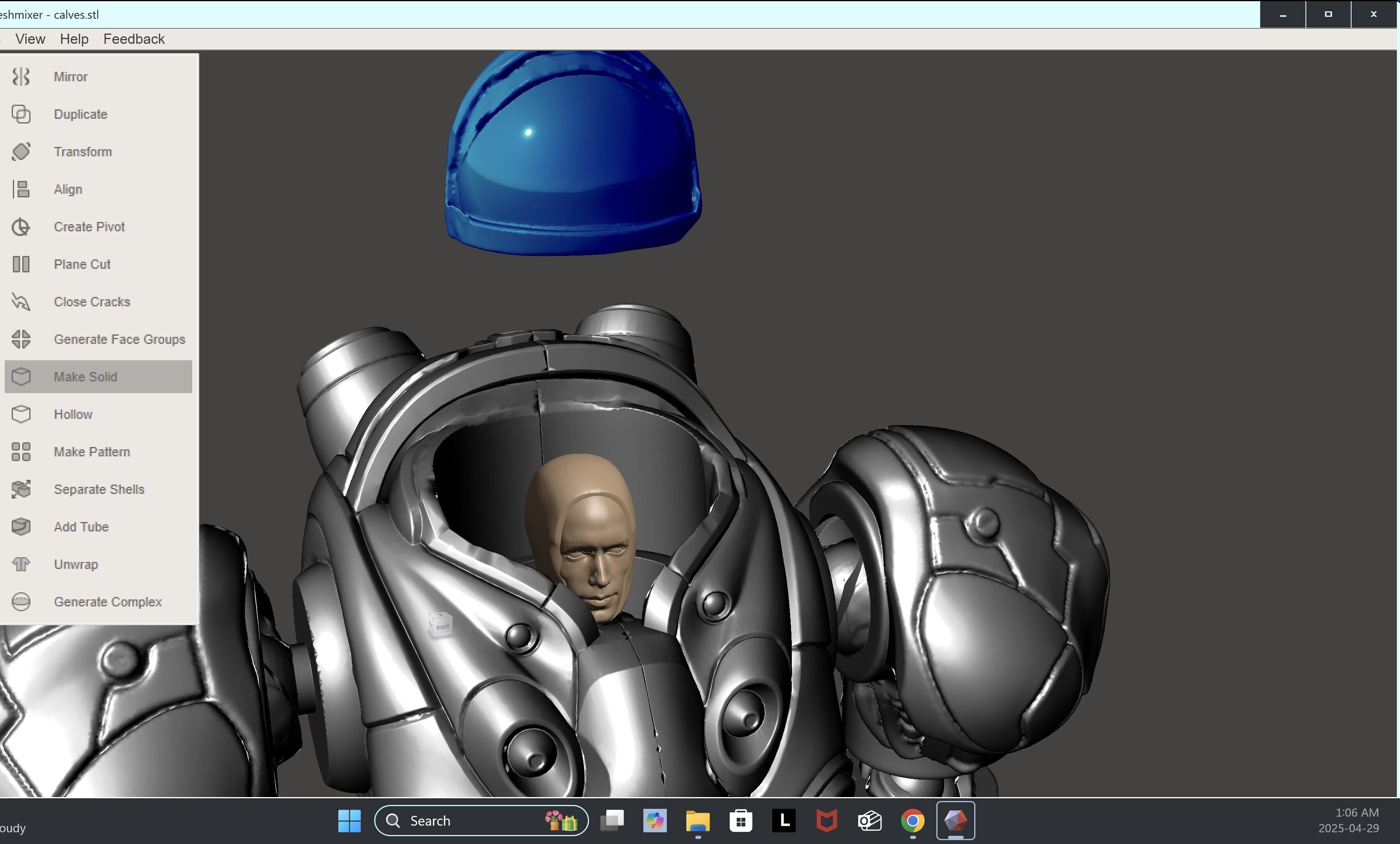 starcraft marine action figure  3D print model_5