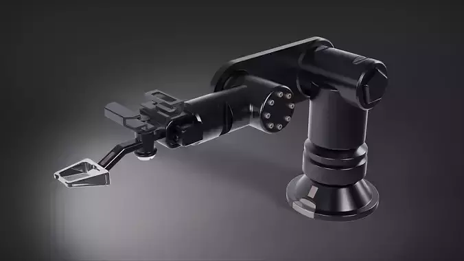 Heavy Duty Industrial Robot Arm 3D Model Factory Automation 
