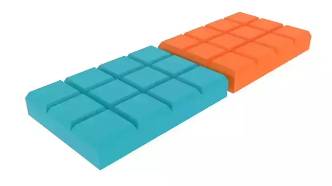 Orange and Skyblue Chocolates