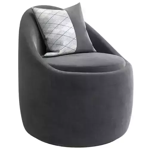 Lawandra Modern Upholstered Swivel Barrel Chair