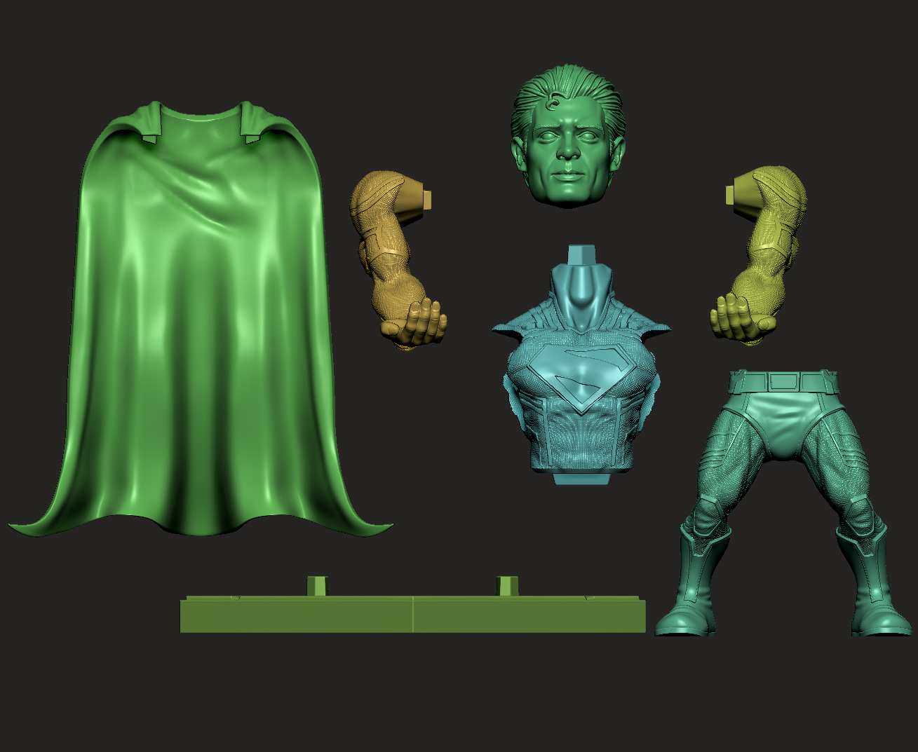 New Superman joystick holder 3D print model_3