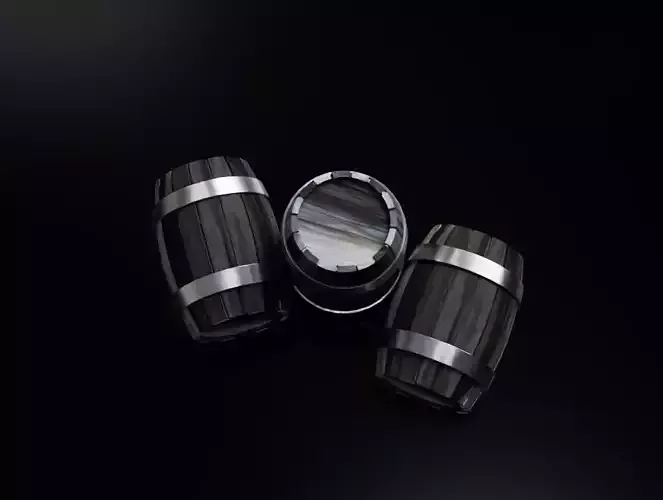 Stylized 3D Barrels Game Asset Design