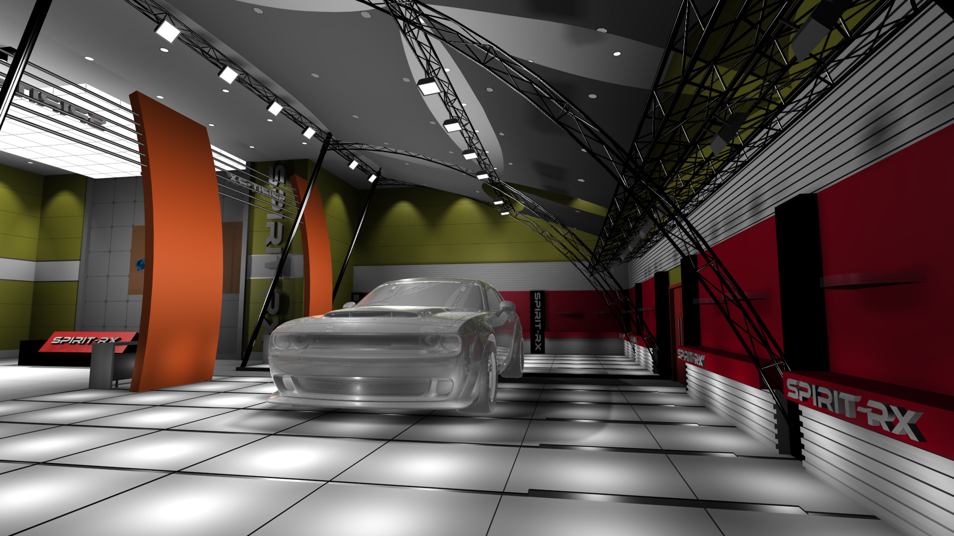 dodge challenger 3D model_2