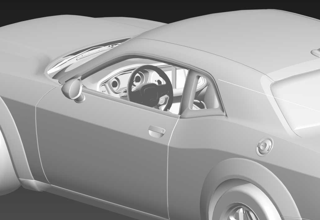 dodge challenger 3D model_14
