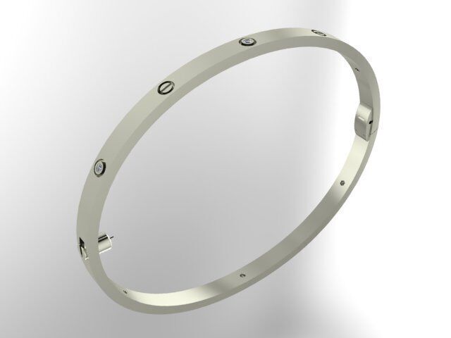 love bracelet with diamonds 3D print model_1