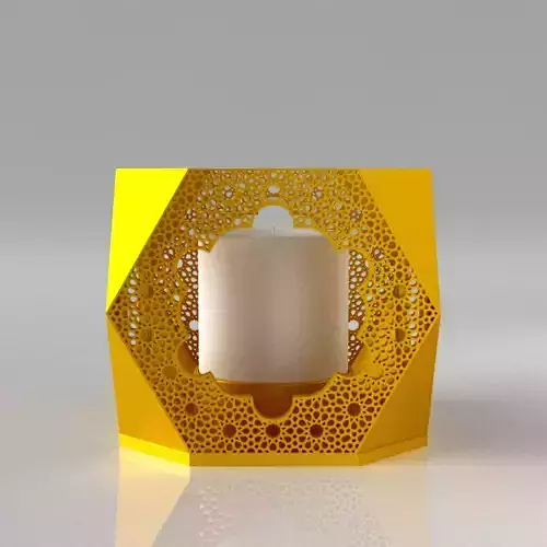 Arabesque Votive Candle Holder 3D print model