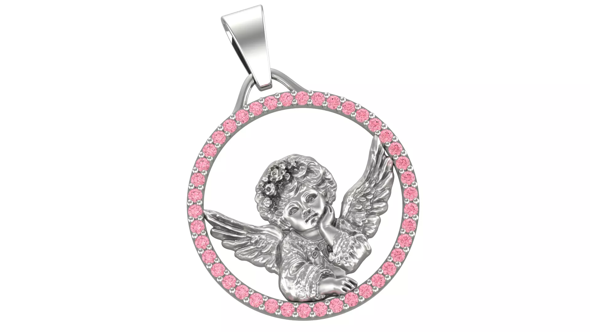Angel Girl Necklace 3D print model