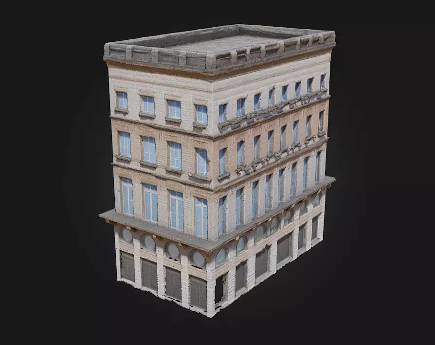 Cornerstone Illusion A Surreal Urban Foundation 3D model_0