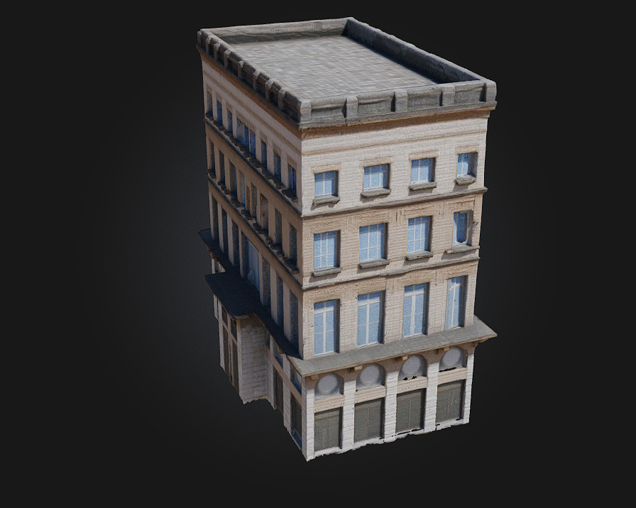 Cornerstone Illusion A Surreal Urban Foundation 3D model_1