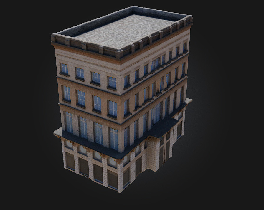 Cornerstone Illusion A Surreal Urban Foundation 3D model_4