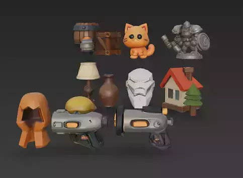Video game props pack 3D print model