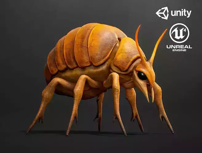 Seeker Beetle - Game Ready Low-poly 3D mode