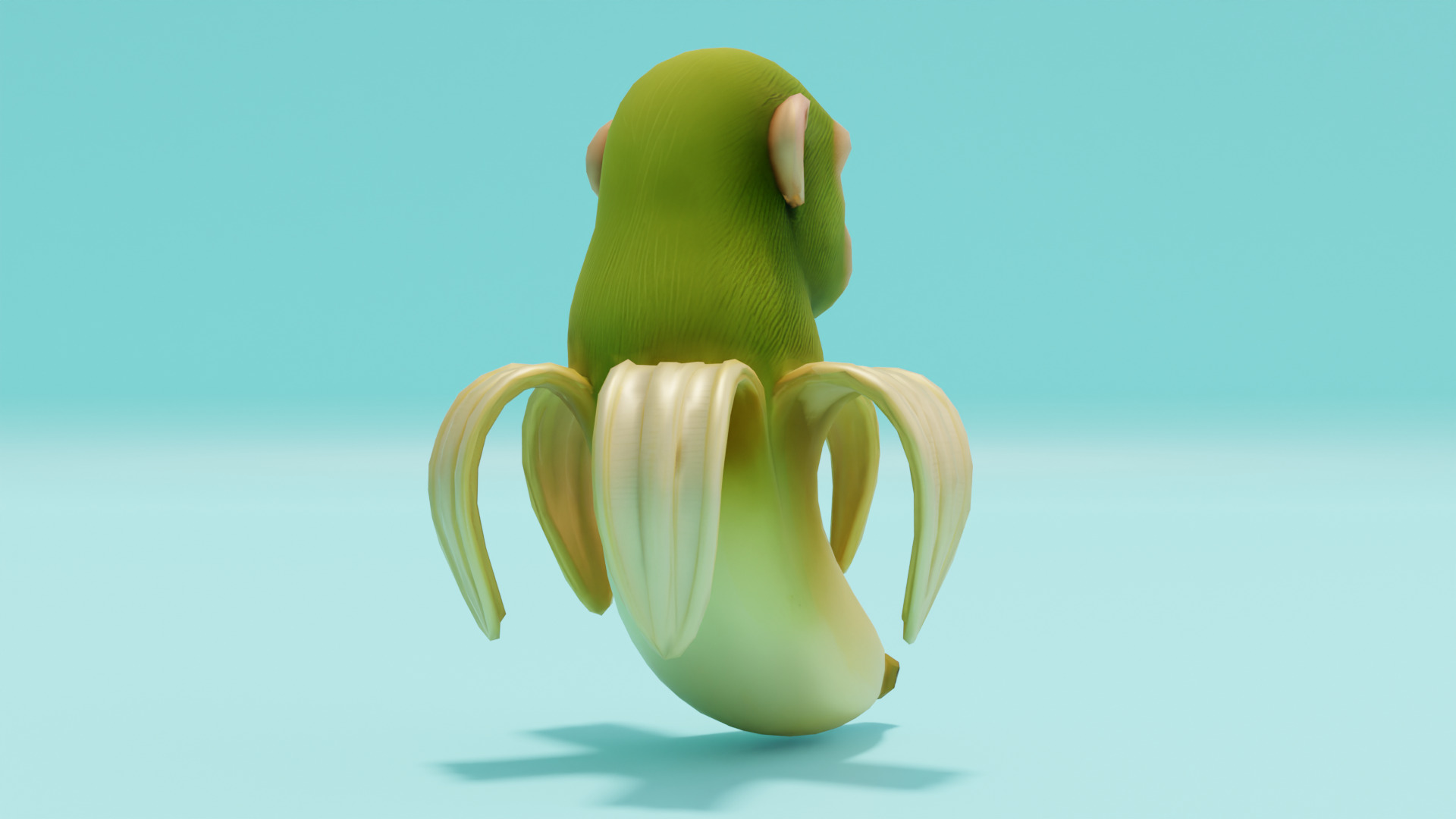 Chimpanzini Bananini Italian brainrot Low Poly Character Low-poly 3D model_6