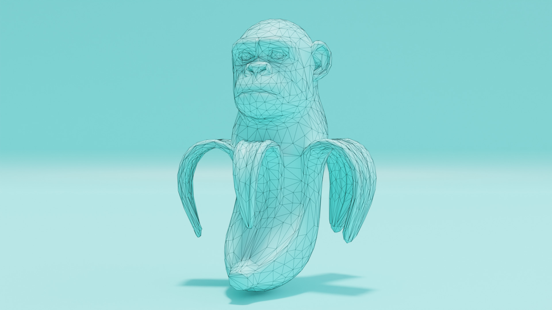 Chimpanzini Bananini Italian brainrot Low Poly Character Low-poly 3D model_11