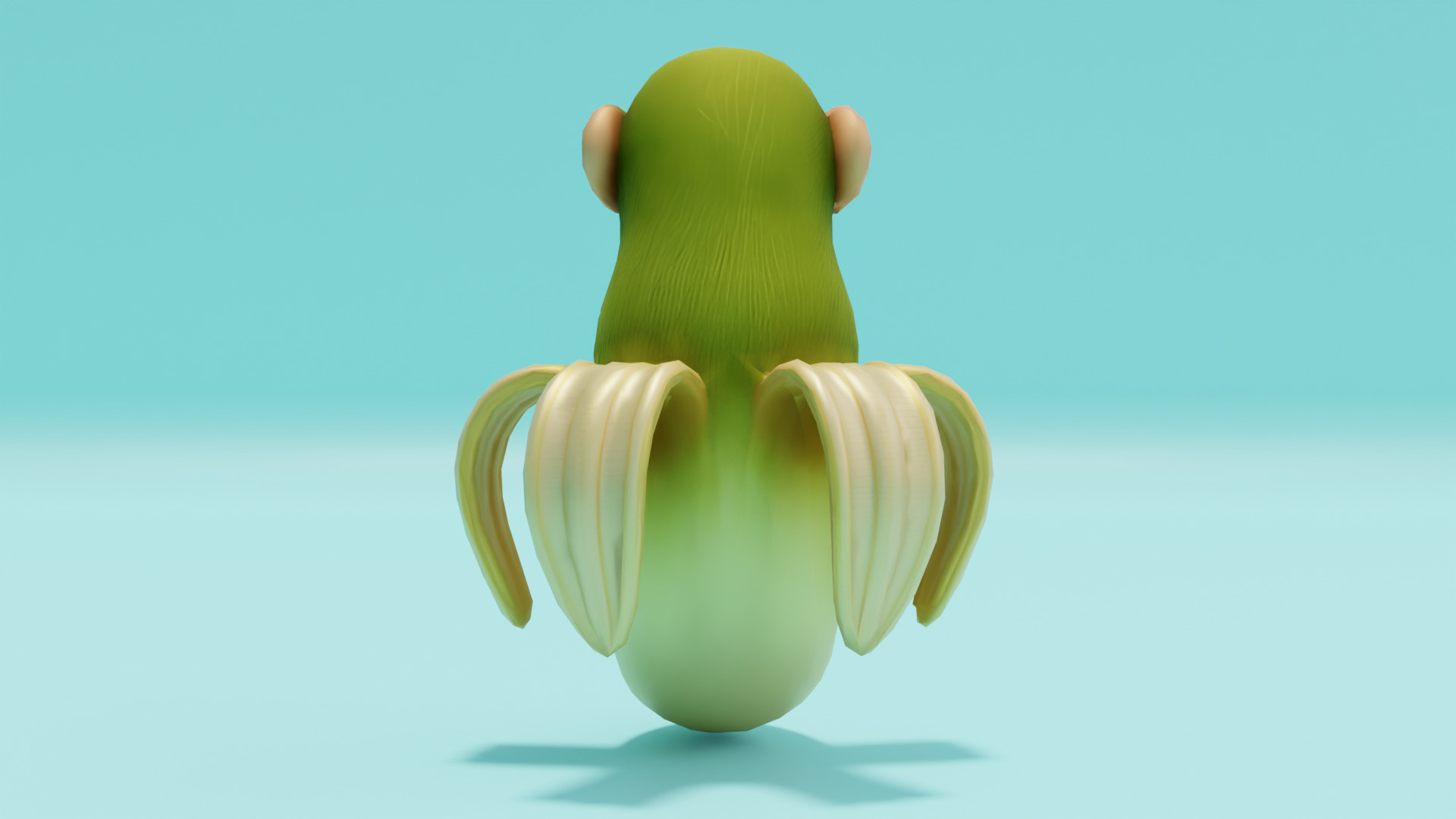 Chimpanzini Bananini Italian brainrot Low Poly Character Low-poly 3D model_5