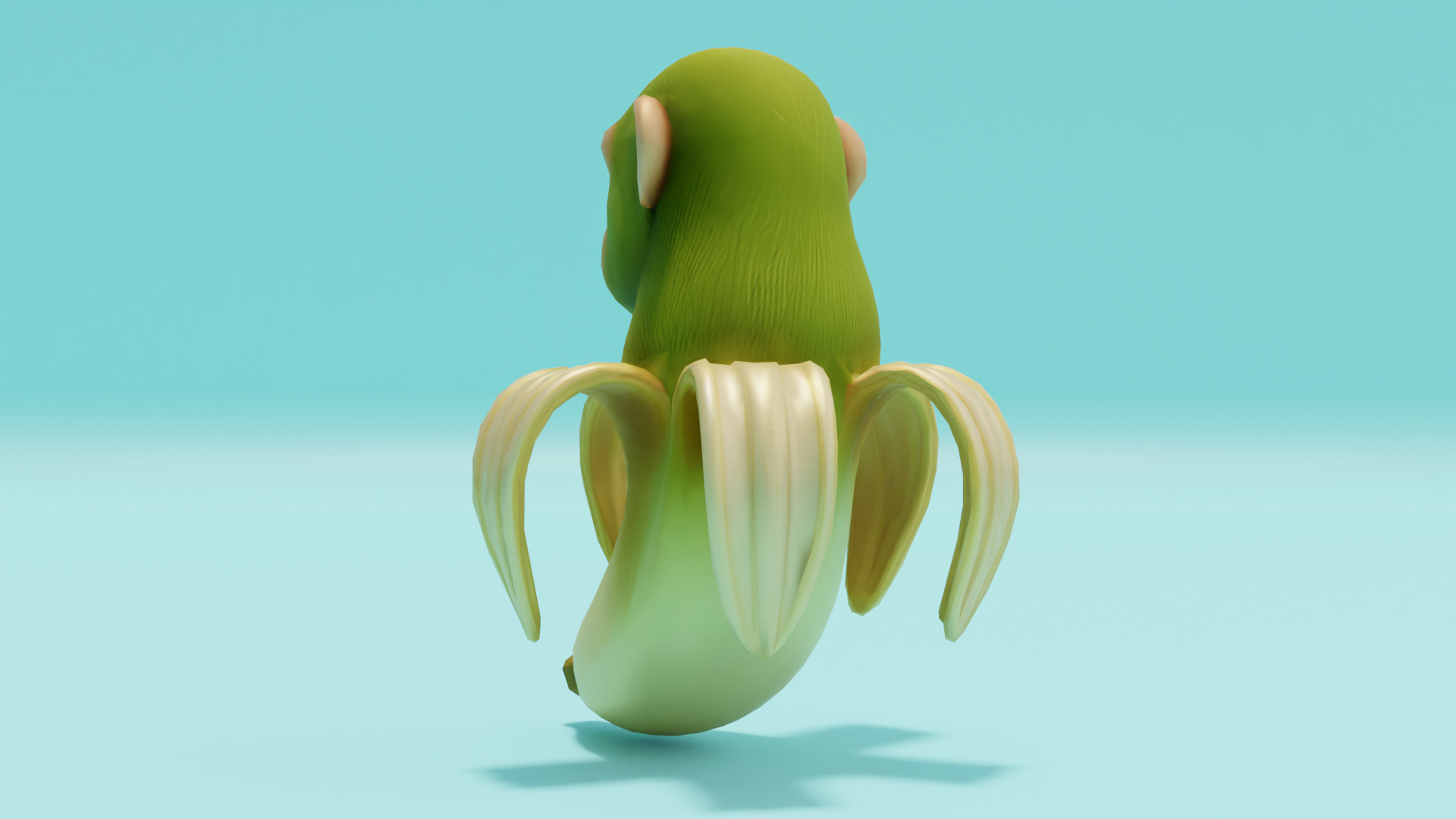 Chimpanzini Bananini Italian brainrot Low Poly Character Low-poly 3D model_4