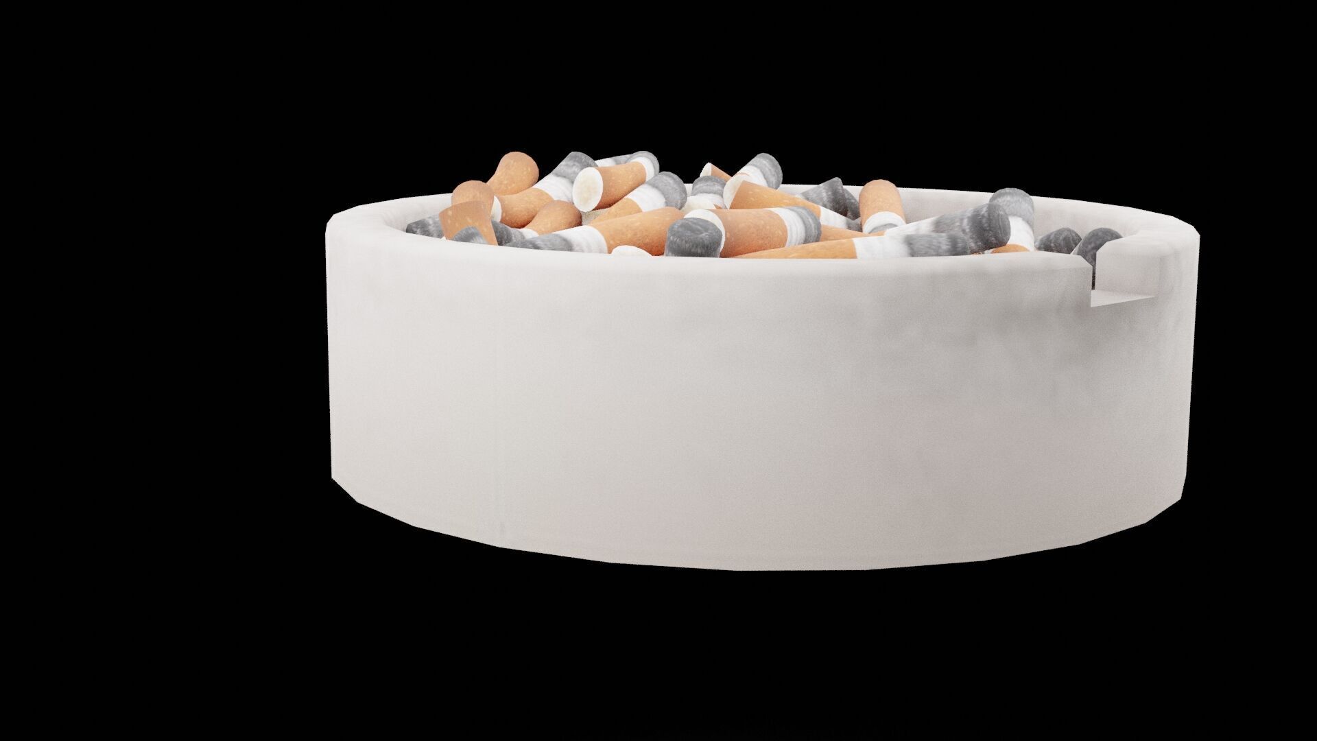 Smoking Ashtray Low-poly 3D model_5