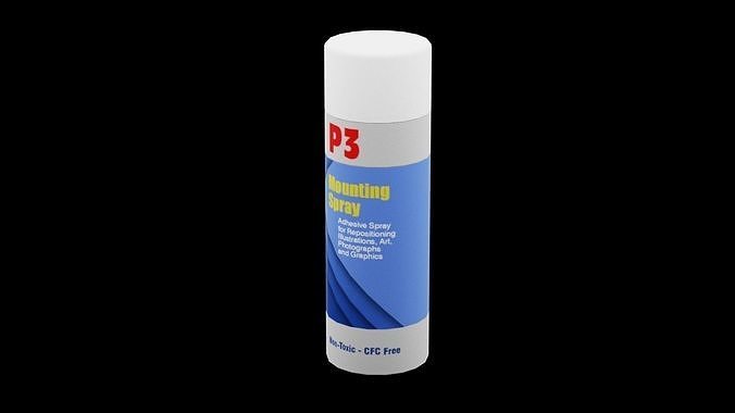 Spray Can With Lid Low-poly 3D model
