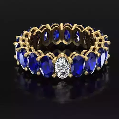 Oval Diamond Eternity Ring