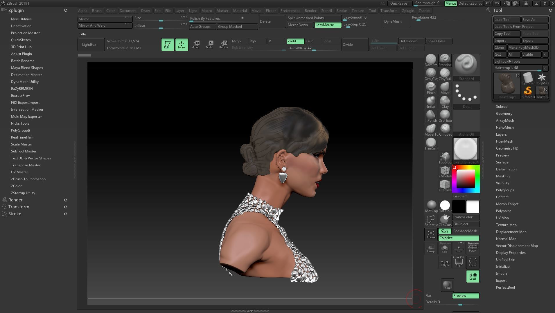 Taylor Swift 3D Portrait Sculpt Fan Art 3D model_11