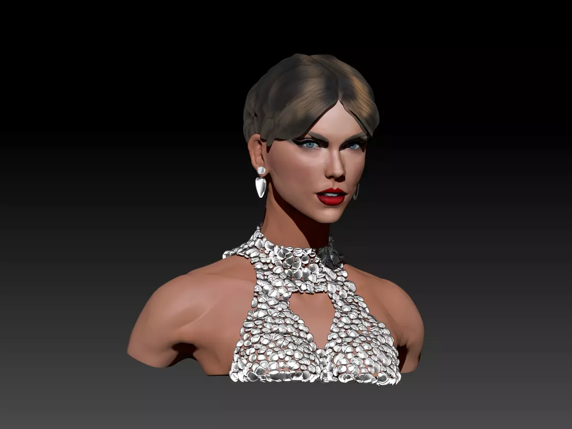 Taylor Swift 3D Portrait Sculpt Fan Art 3D model_0
