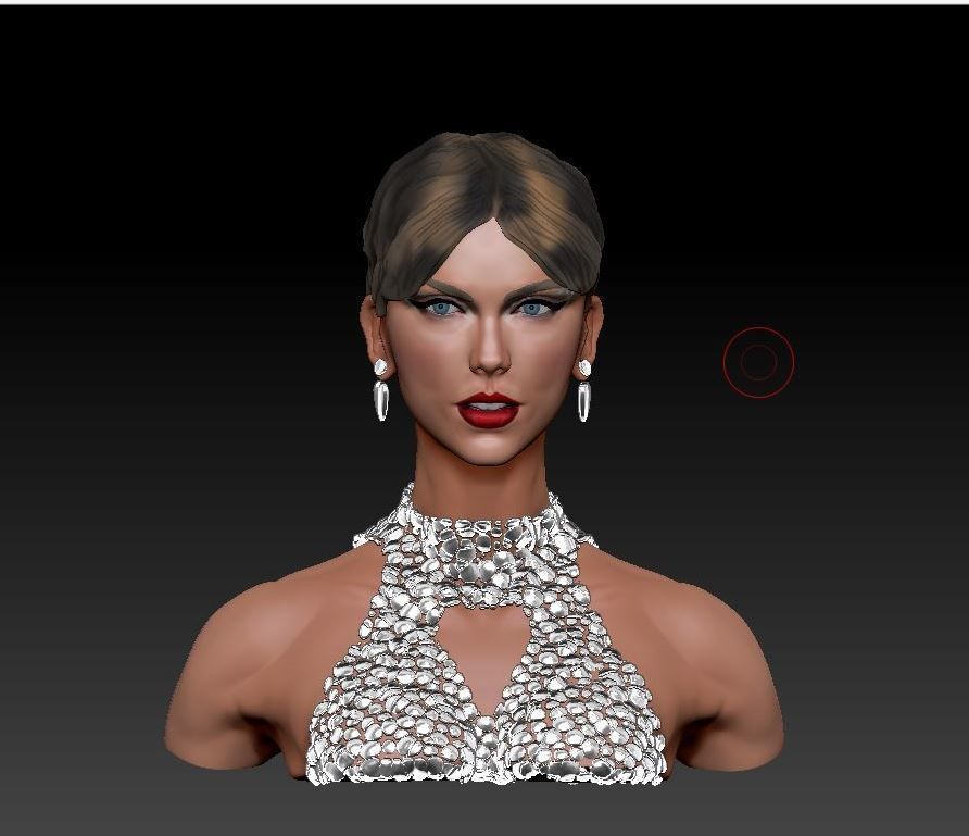 Taylor Swift 3D Portrait Sculpt Fan Art 3D model_2