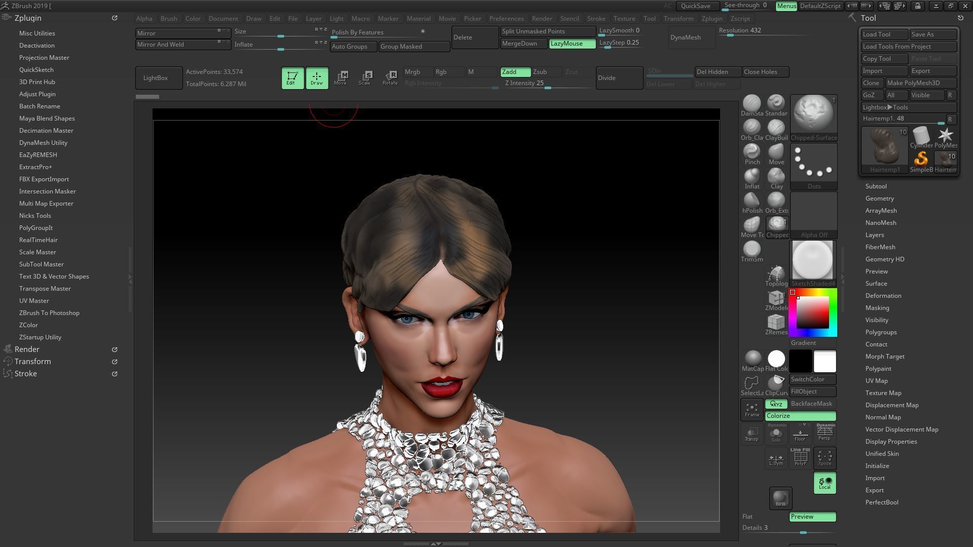 Taylor Swift 3D Portrait Sculpt Fan Art 3D model_10