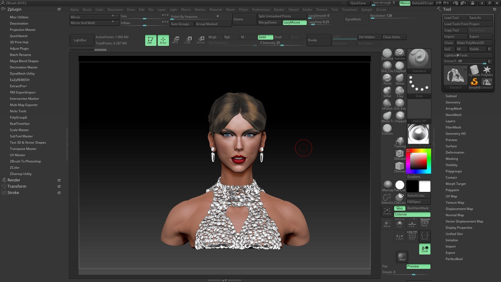 Taylor Swift 3D Portrait Sculpt Fan Art 3D model_9