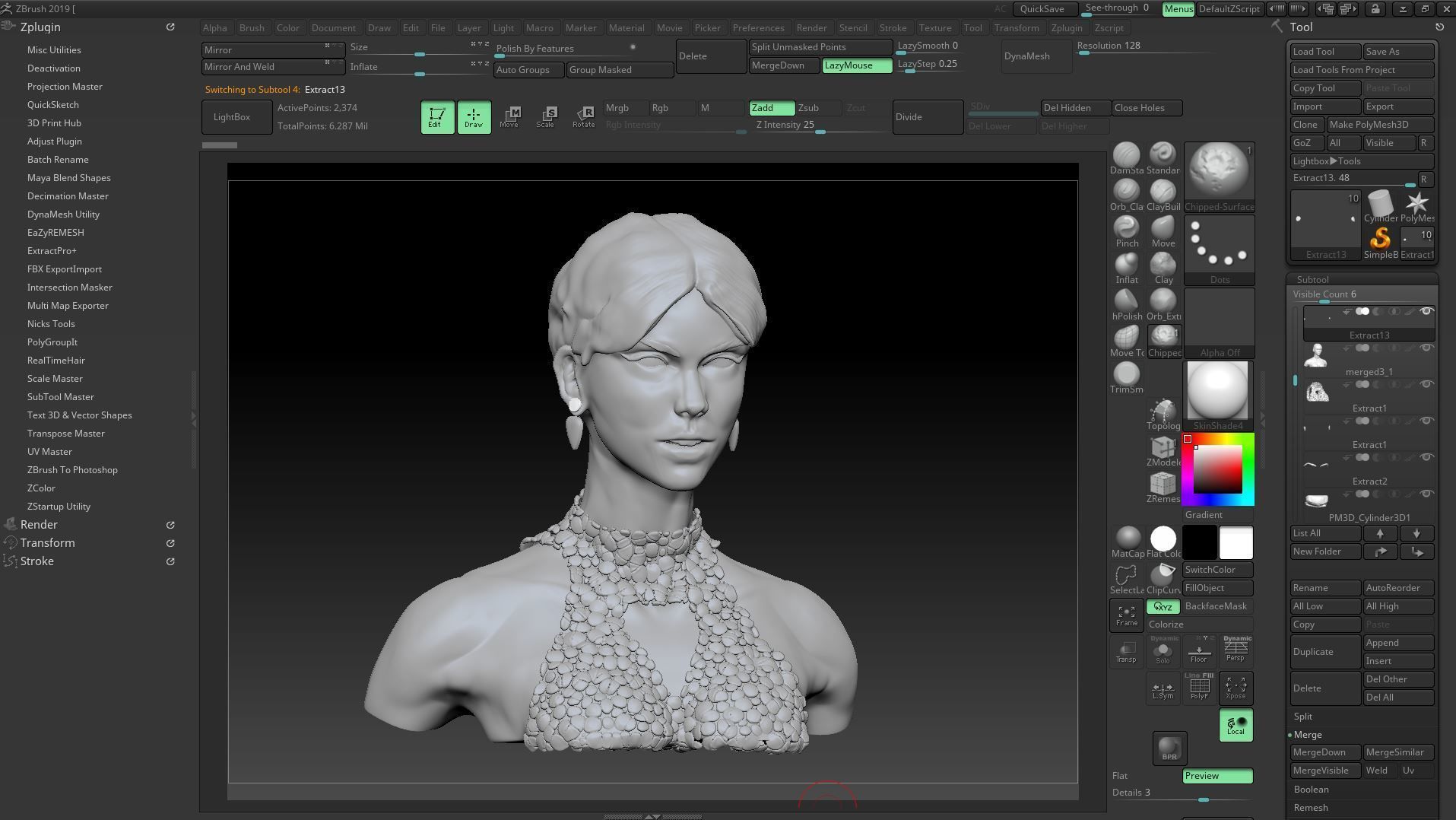 Taylor Swift 3D Portrait Sculpt Fan Art 3D model_12