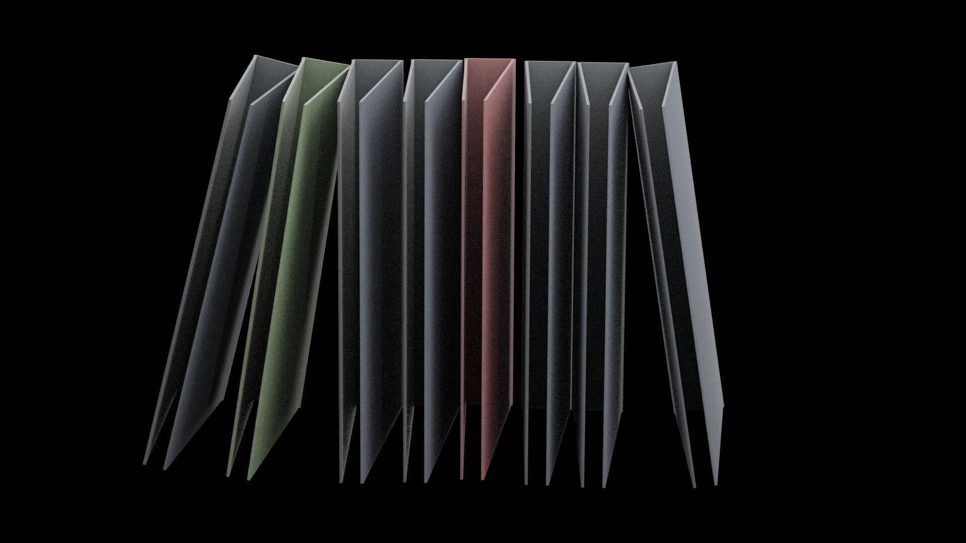 Colored A4 Folder Low-poly 3D model_2