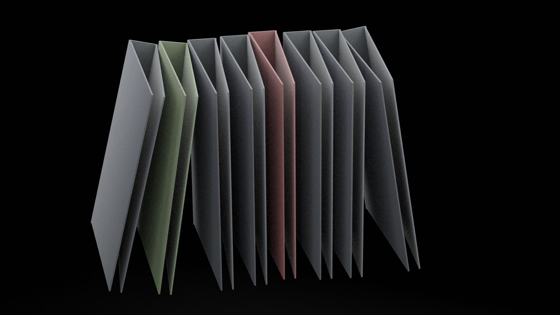 Colored A4 Folder Low-poly 3D model_4