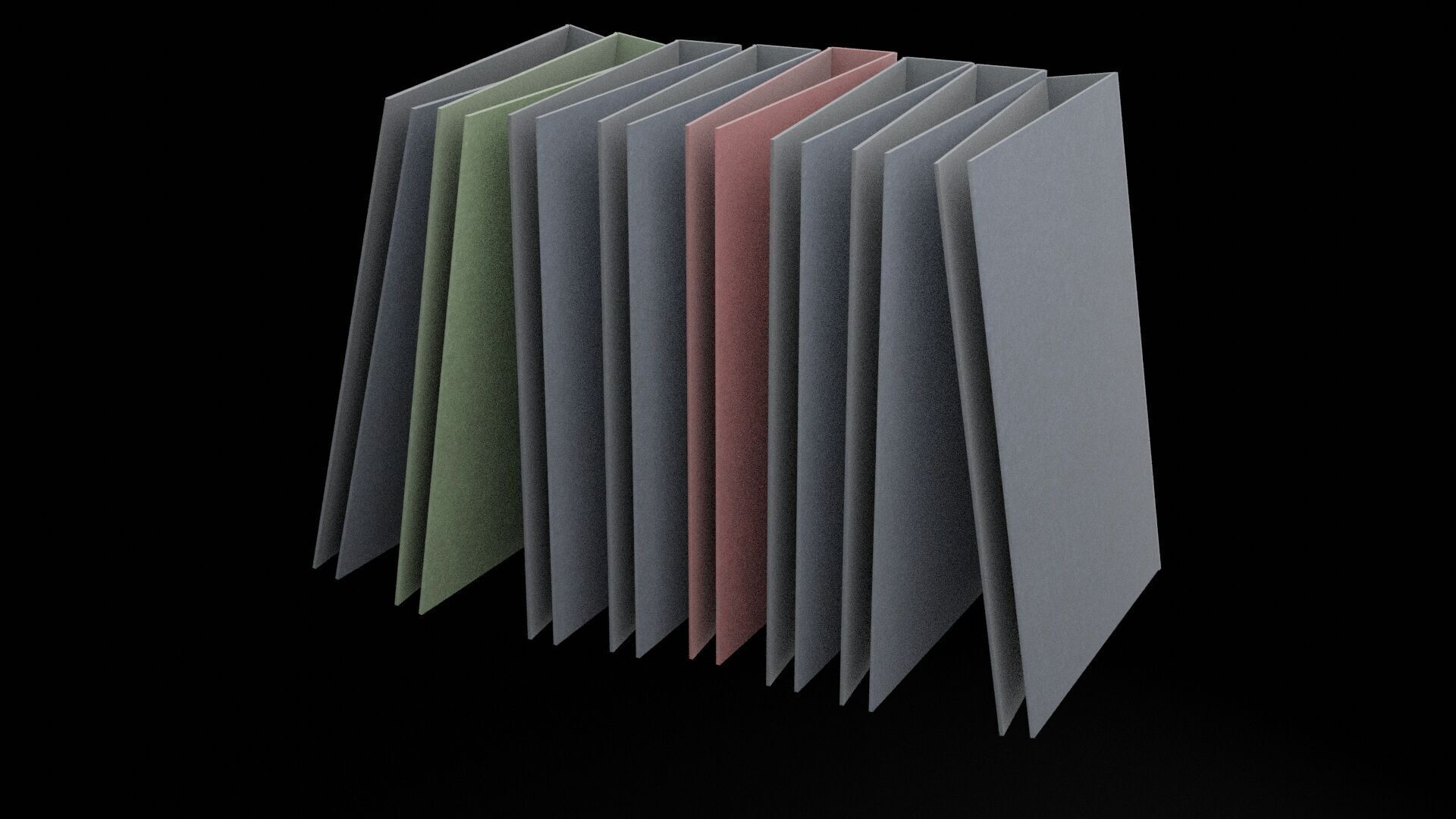 Colored A4 Folder Low-poly 3D model_7
