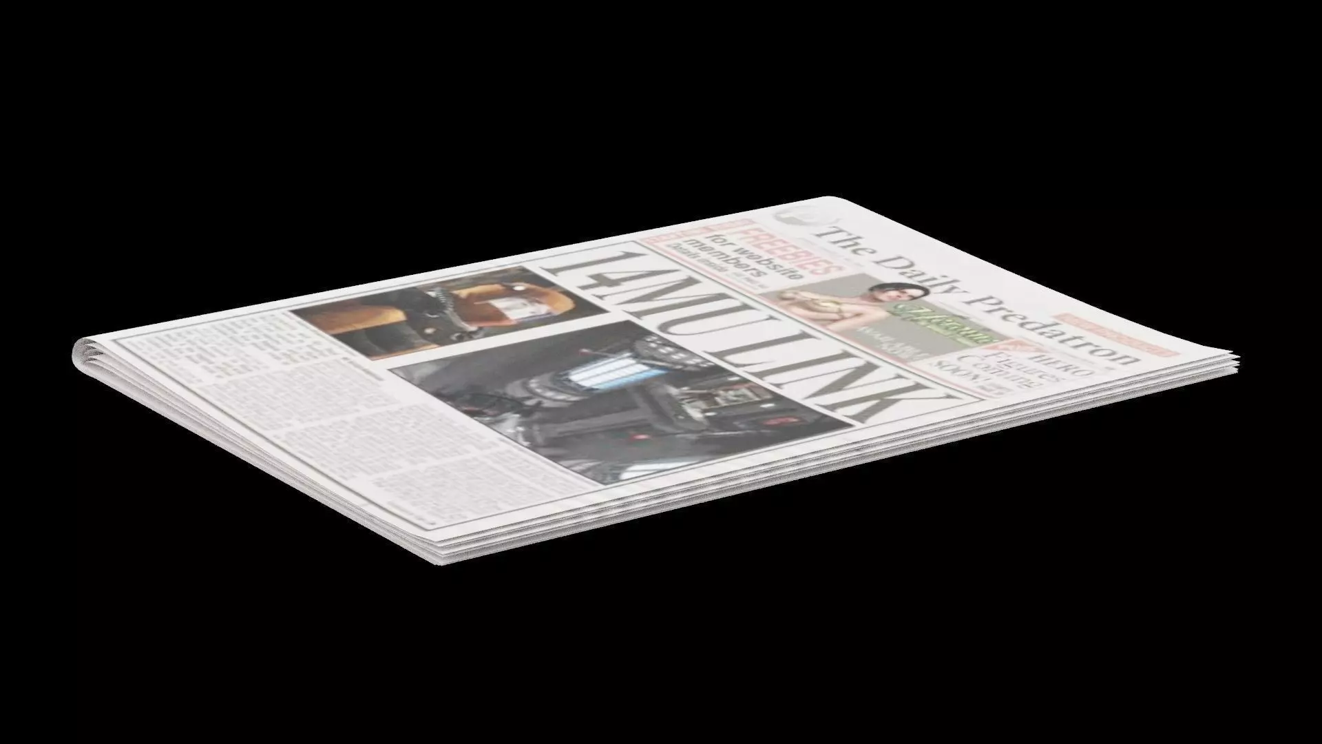 Old Newspapers Low-poly 3D model_0