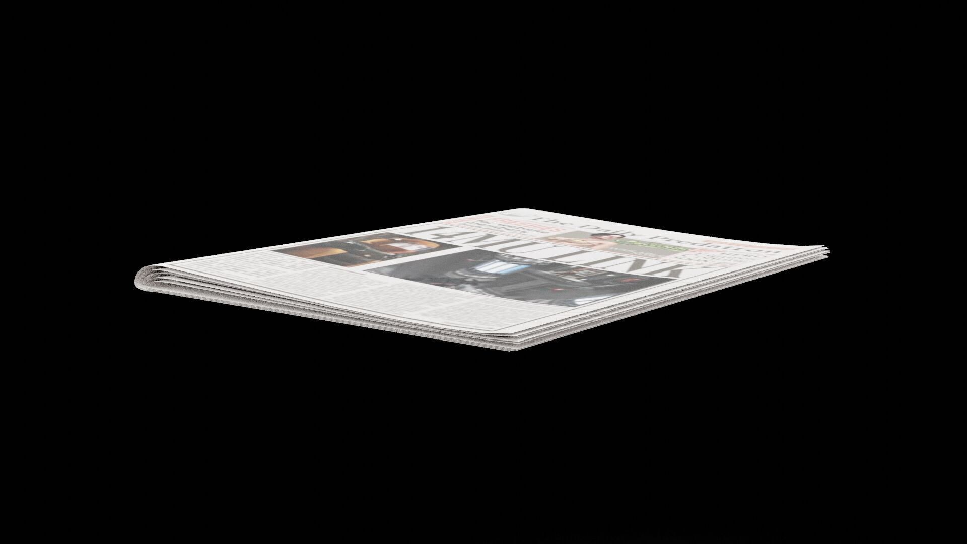 Old Newspapers Low-poly 3D model_5