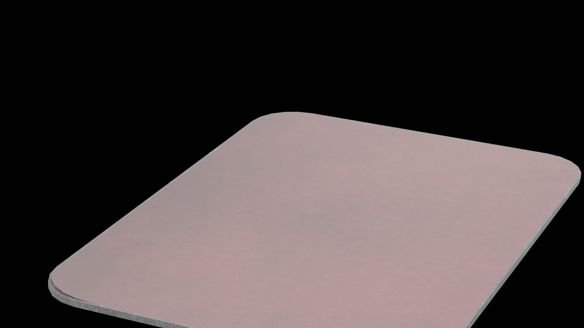 Red Mouse Mat Low-poly 3D model_2