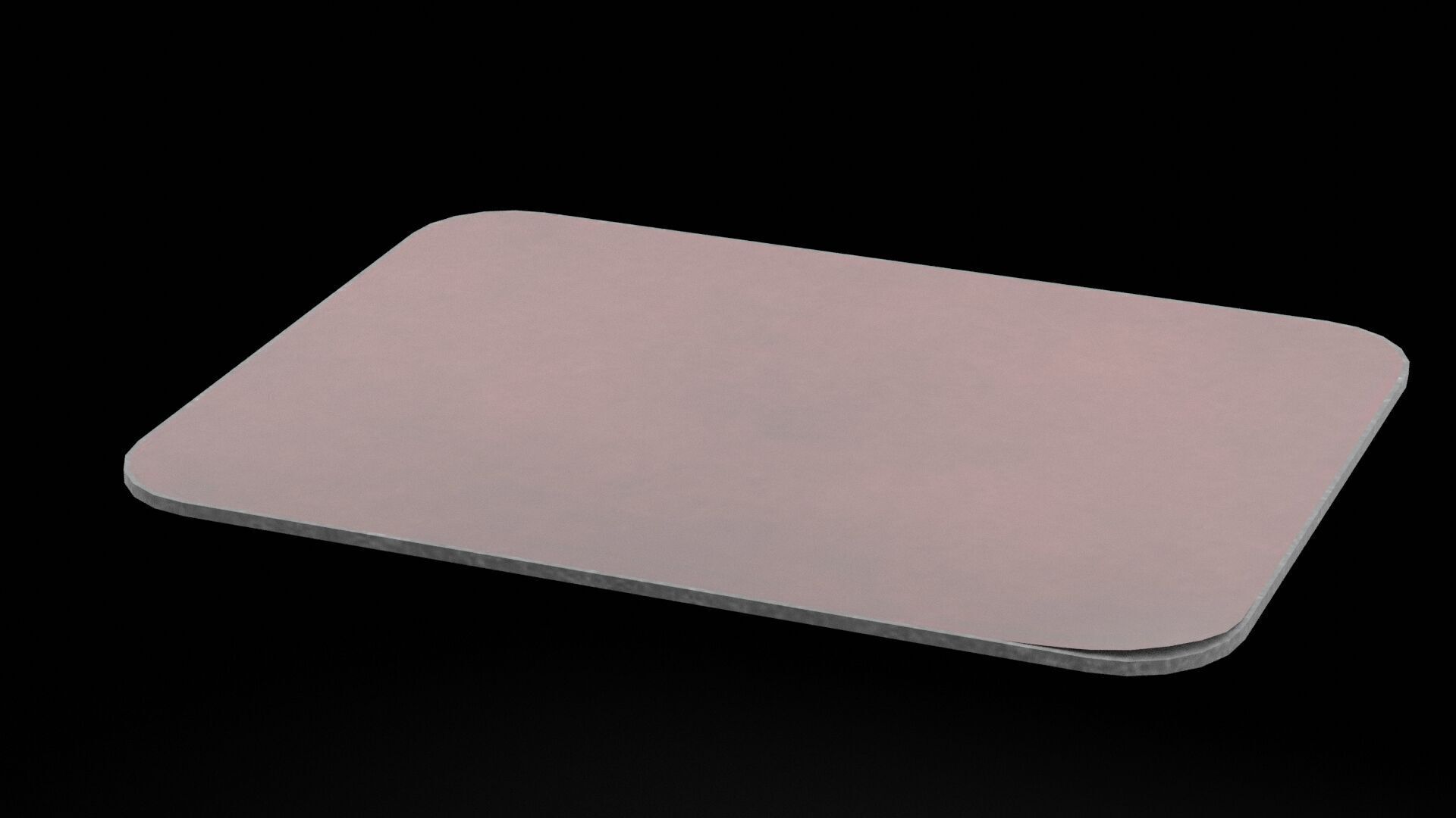 Red Mouse Mat Low-poly 3D model_4