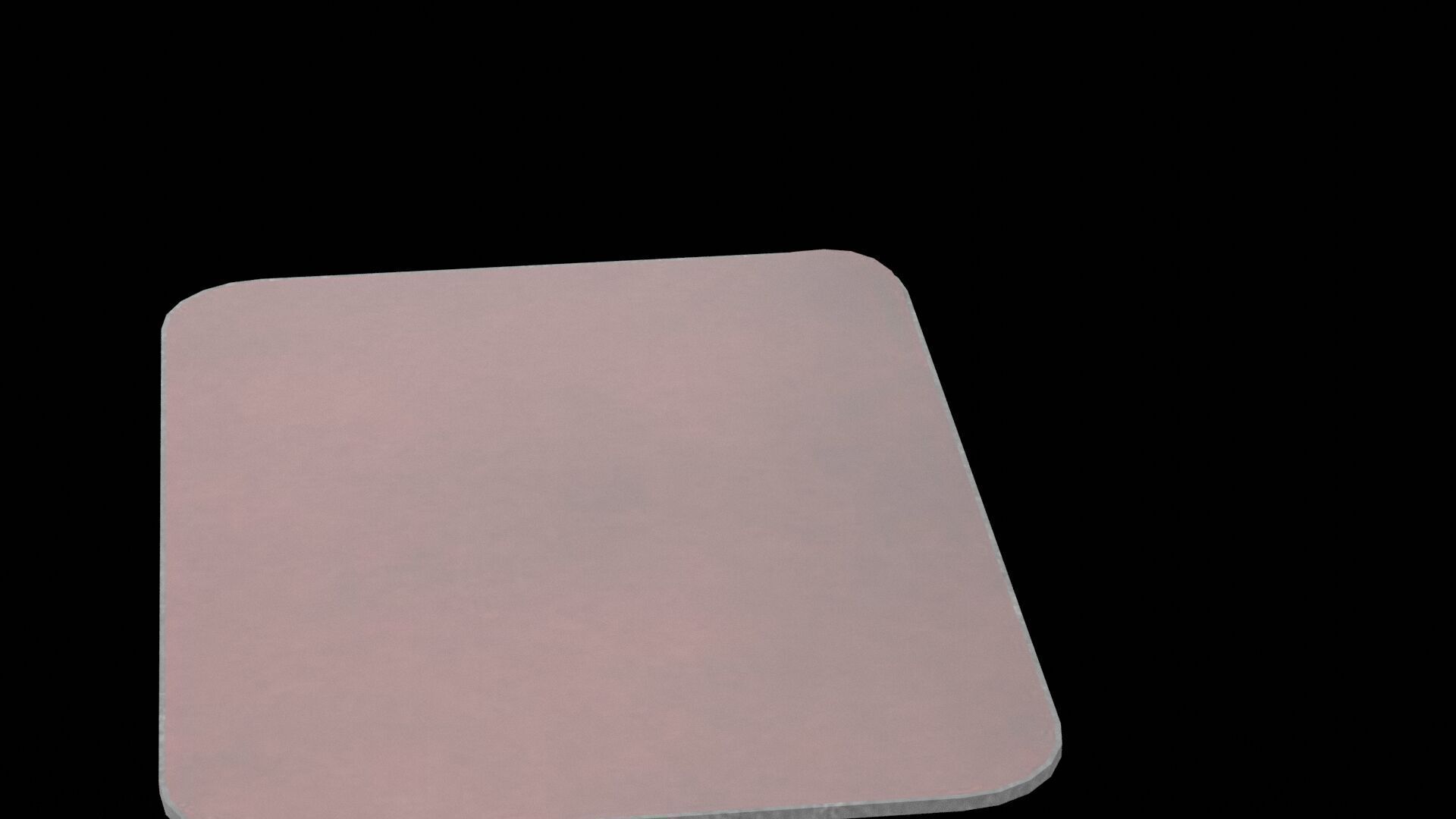 Red Mouse Mat Low-poly 3D model_3