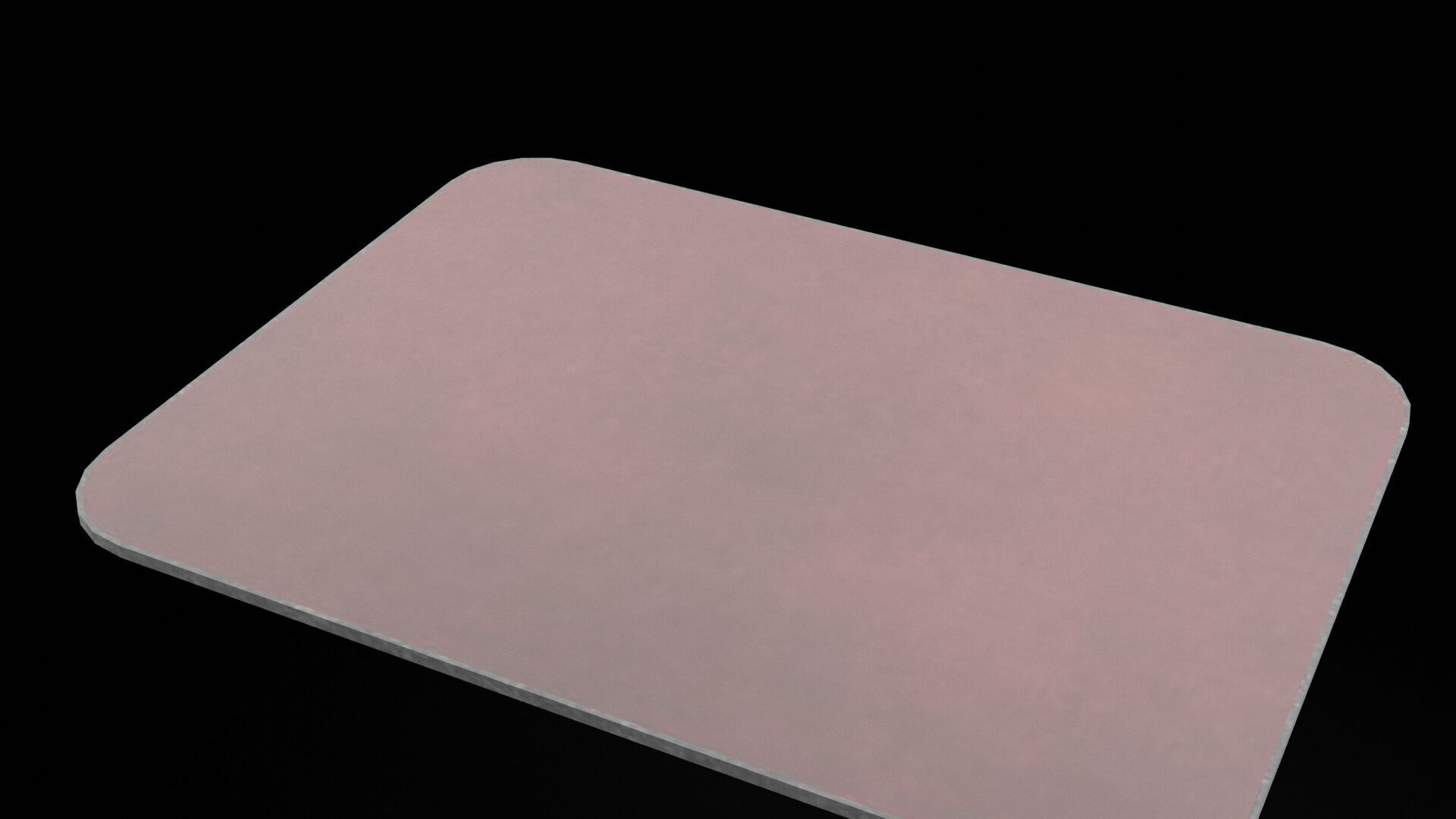 Red Mouse Mat Low-poly 3D model_7