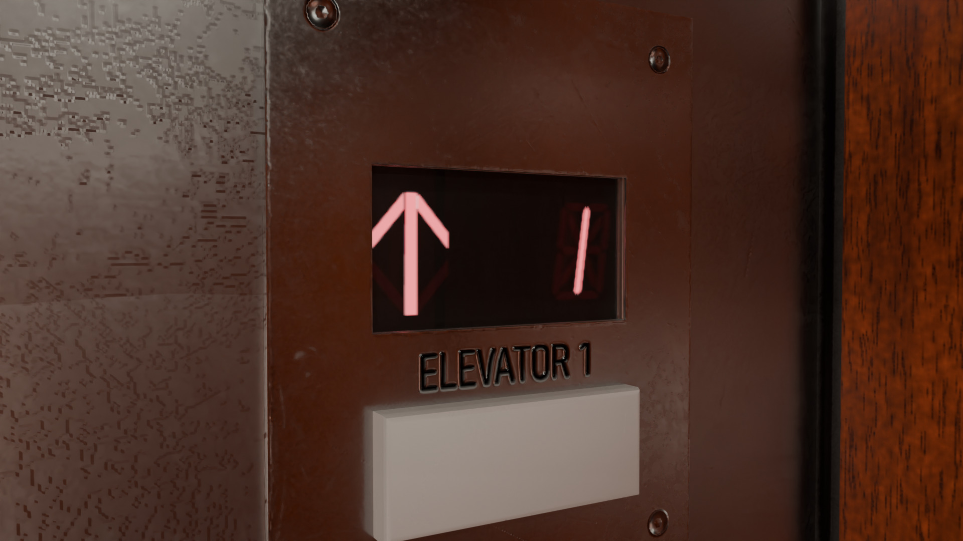 Modular Game Ready Elevator Low-poly 3D model_2