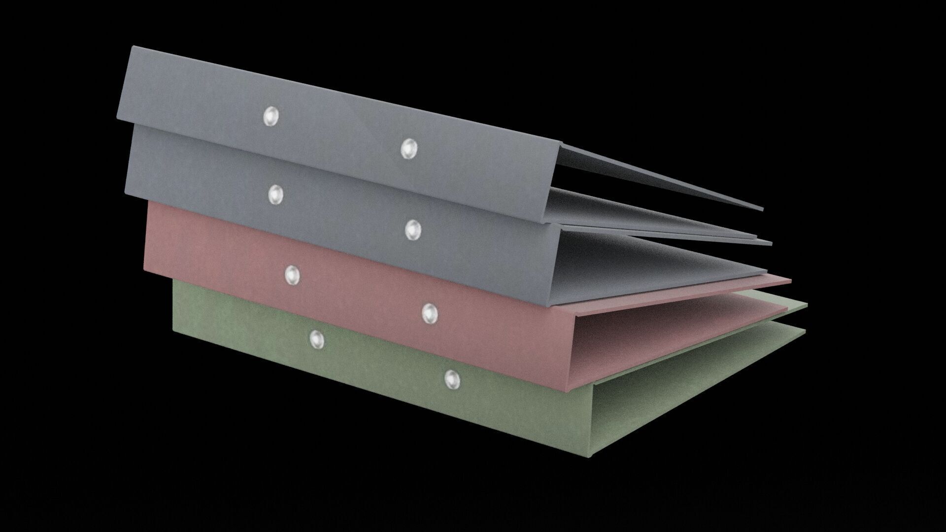 Colored Folders Low-poly 3D model_3