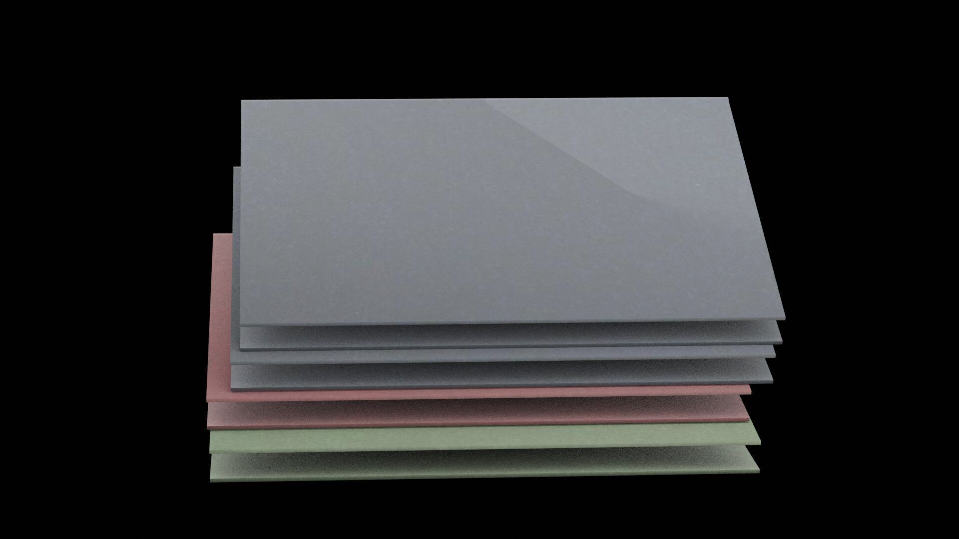 Colored Folders Low-poly 3D model_2