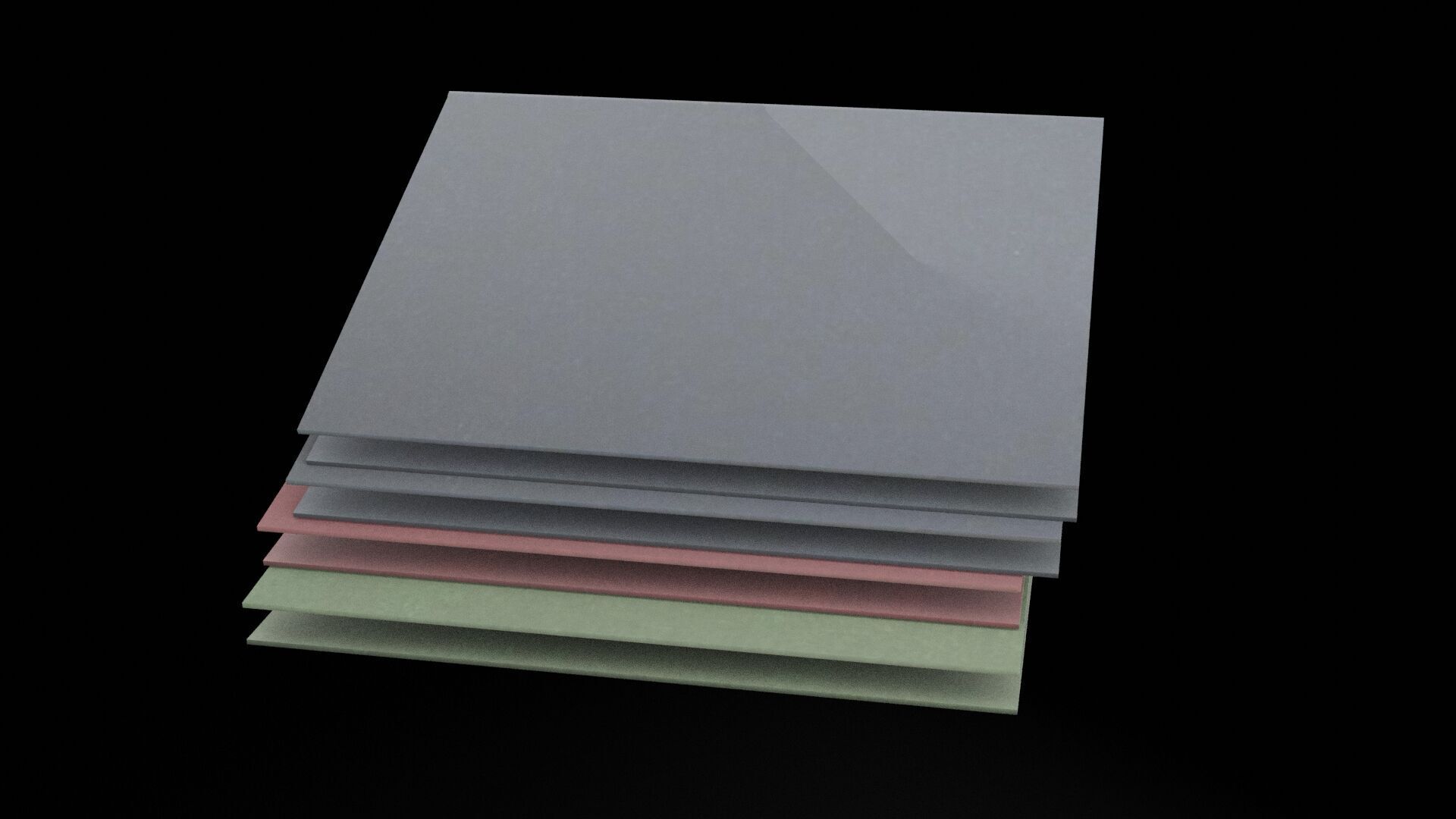 Colored Folders Low-poly 3D model_7